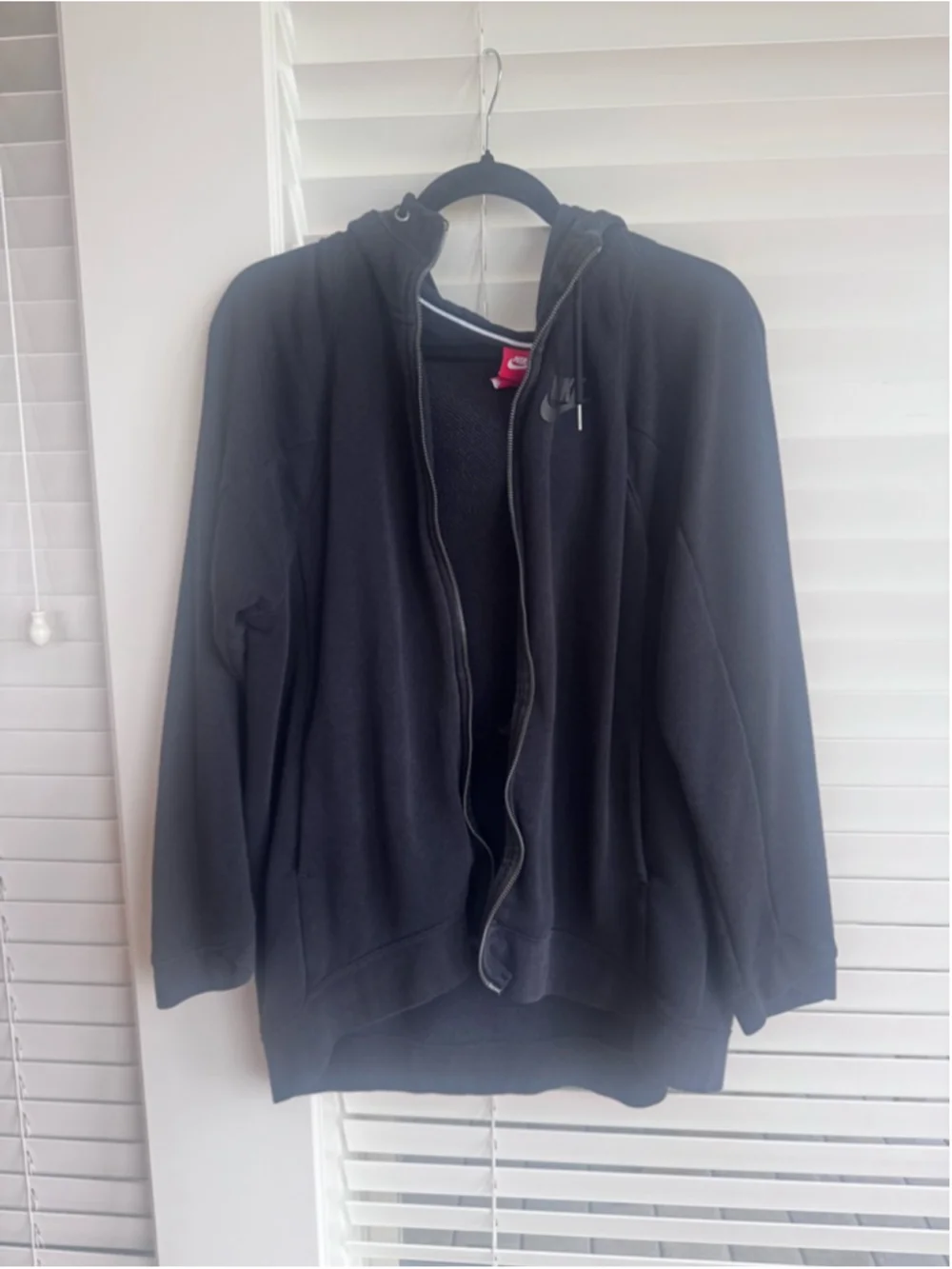 Nike Women's Black Full Zip Hoodie Sweatshirt Large